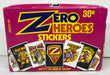 1983 Zero Heroes Vintage Trading Card Sticker Box Full 36 Wax Packs Donruss   - TvMovieCards.com