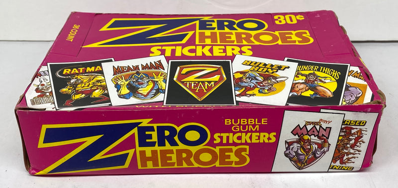 1983 Zero Heroes Vintage Trading Card Sticker Box Full 36 Wax Packs Donruss   - TvMovieCards.com