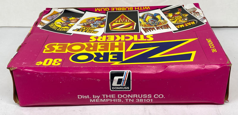 1983 Zero Heroes Vintage Trading Card Sticker Box Full 36 Wax Packs Donruss   - TvMovieCards.com