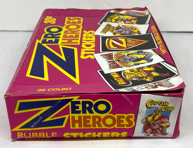 1983 Zero Heroes Vintage Trading Card Sticker Box Full 36 Wax Packs Donruss   - TvMovieCards.com