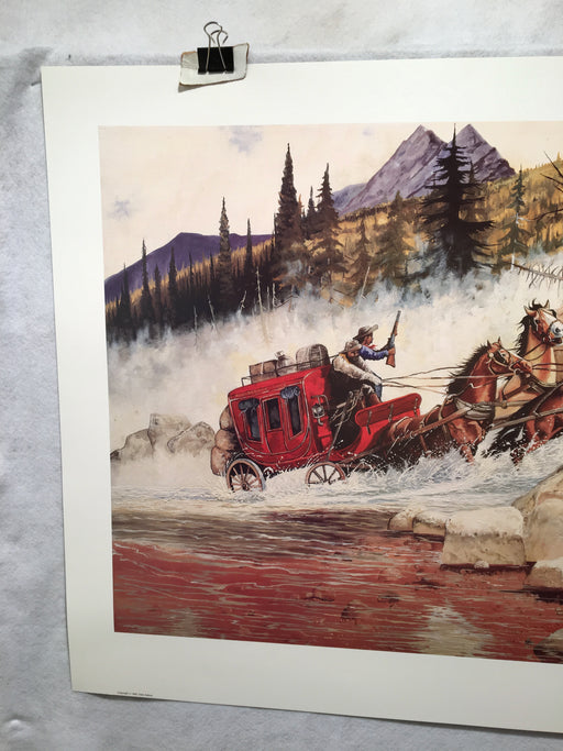 Dale Adkins - Ambush Crossing Western Art Unsigned Lithograph Print 25 x 36"   - TvMovieCards.com