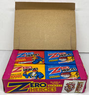 1983 Zero Heroes Vintage Trading Card Sticker Box Full 36 Wax Packs Donruss   - TvMovieCards.com
