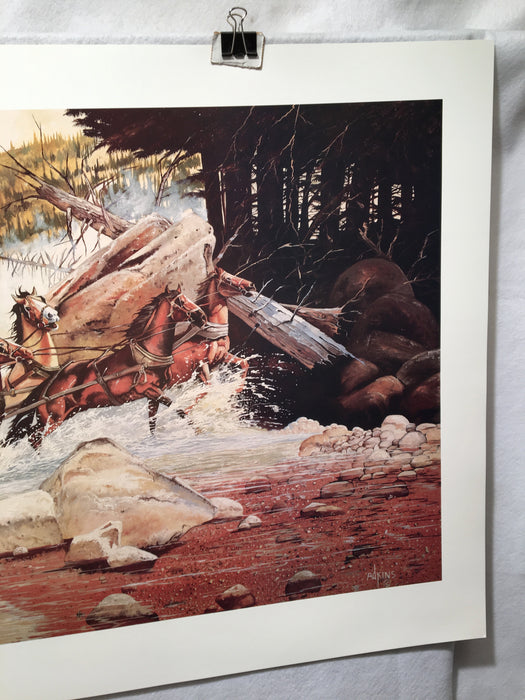Dale Adkins - Ambush Crossing Western Art Unsigned Lithograph Print 25 x 36"   - TvMovieCards.com