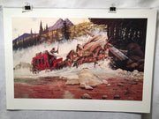 Dale Adkins - Ambush Crossing Western Art Signed Lithograph Print 25 x 36"   - TvMovieCards.com