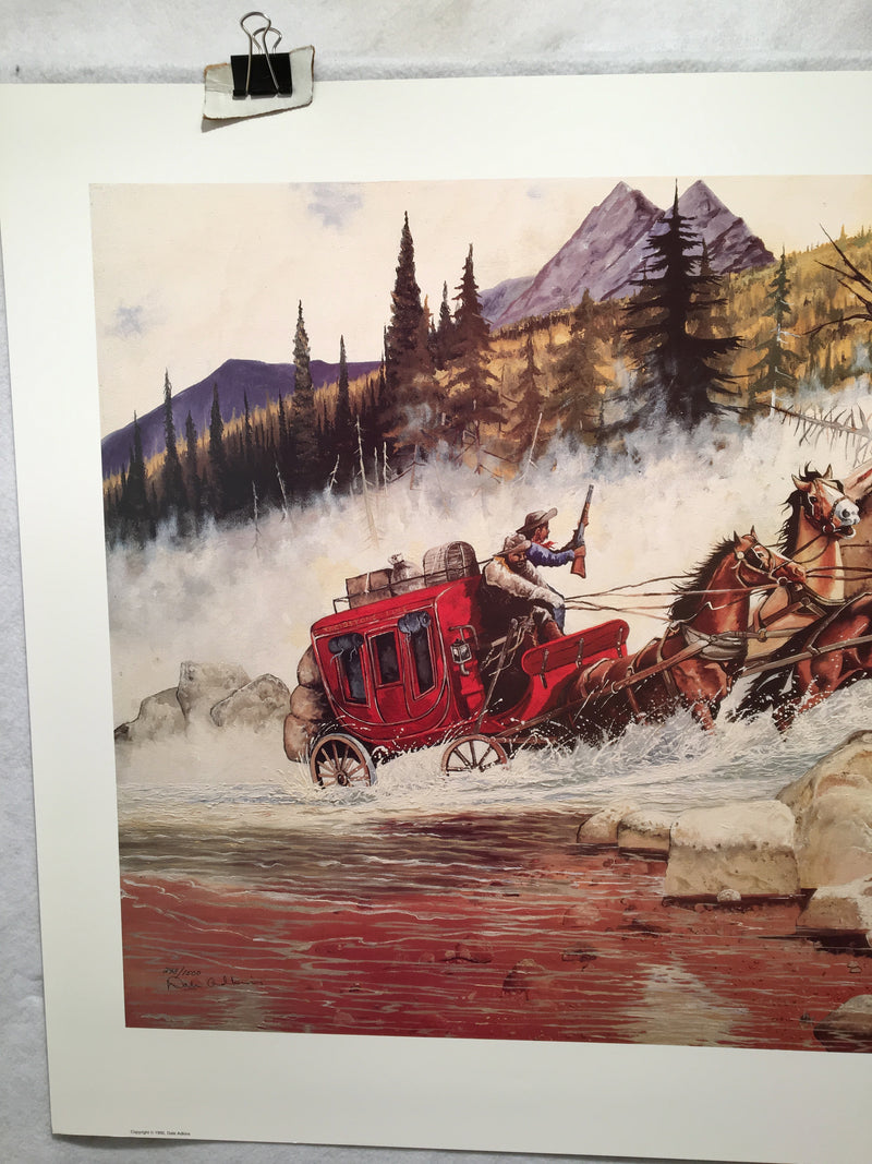 Dale Adkins - Ambush Crossing Western Art Signed Lithograph Print 25 x 36"   - TvMovieCards.com