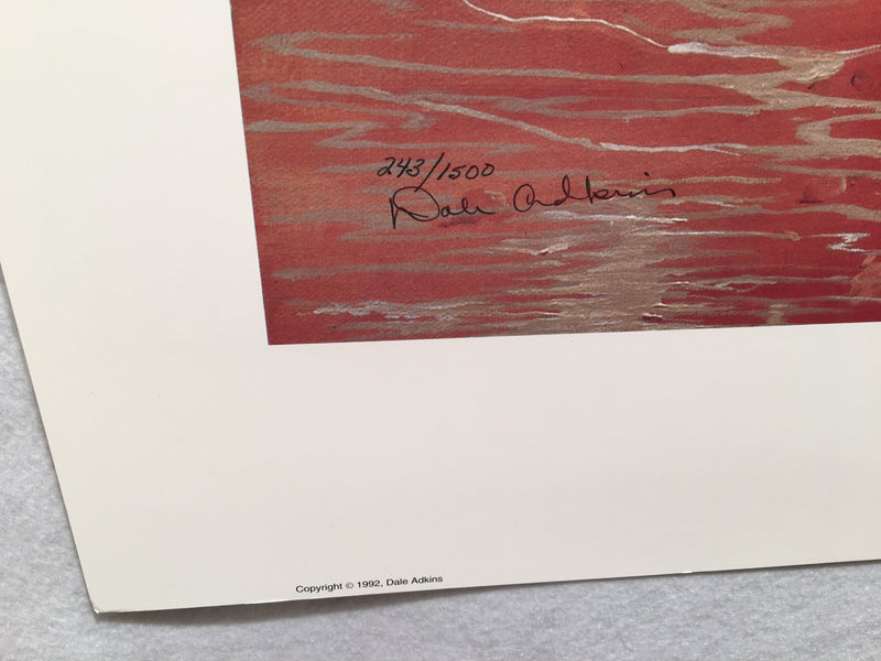 Dale Adkins - Ambush Crossing Western Art Signed Lithograph Print 25 x 36"   - TvMovieCards.com