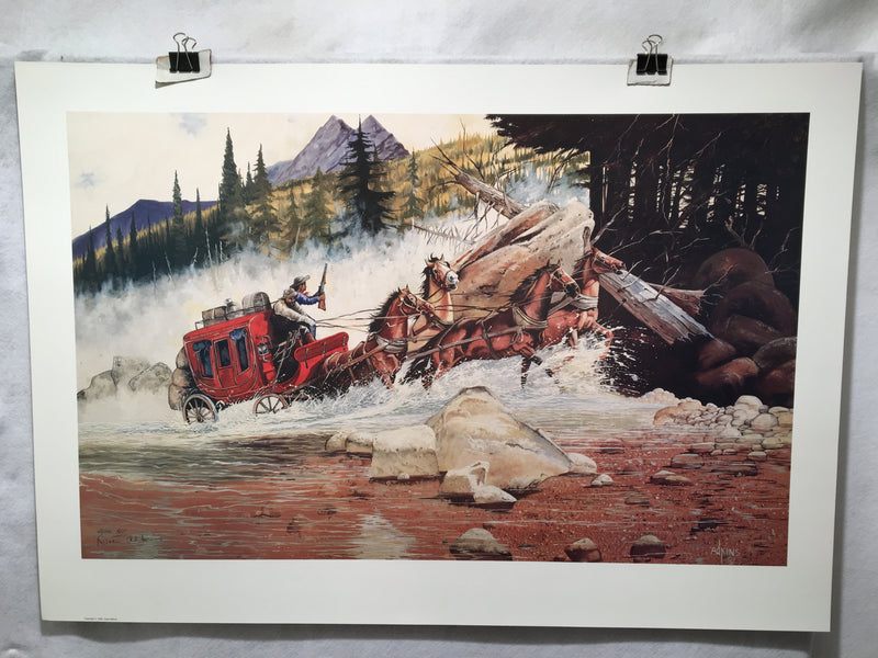 Dale Adkins - Ambush Crossing Western Art Signed AP Lithograph Print 25 x 36"   - TvMovieCards.com