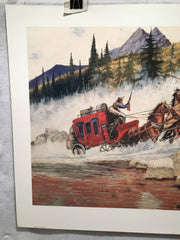 Dale Adkins - Ambush Crossing Western Art Signed AP Lithograph Print 25 x 36"   - TvMovieCards.com