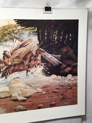 Dale Adkins - Ambush Crossing Western Art Signed AP Lithograph Print 25 x 36"   - TvMovieCards.com