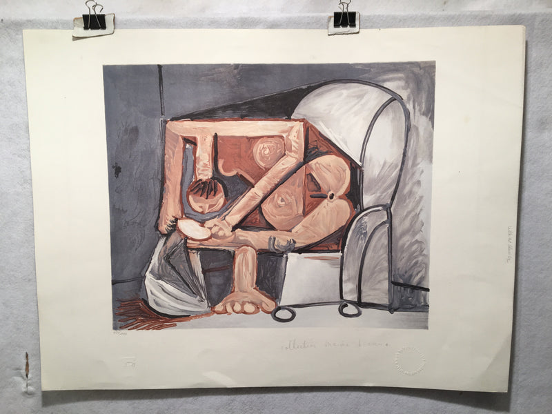 PABLO PICASSO "Femme a la Toilette" LITHOGRAPH Signed Numbered Marina Estate   - TvMovieCards.com
