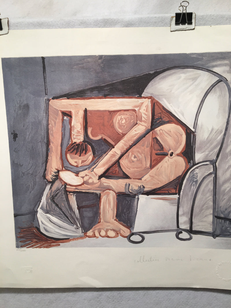PABLO PICASSO "Femme a la Toilette" LITHOGRAPH Signed Numbered Marina Estate   - TvMovieCards.com