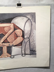 PABLO PICASSO "Femme a la Toilette" LITHOGRAPH Signed Numbered Marina Estate   - TvMovieCards.com
