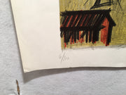 Bernard Buffet "La Petite Plage" A Small Beach Signed Lithograph Damaged   - TvMovieCards.com