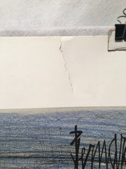 Bernard Buffet "La Petite Plage" A Small Beach Signed Lithograph Damaged   - TvMovieCards.com