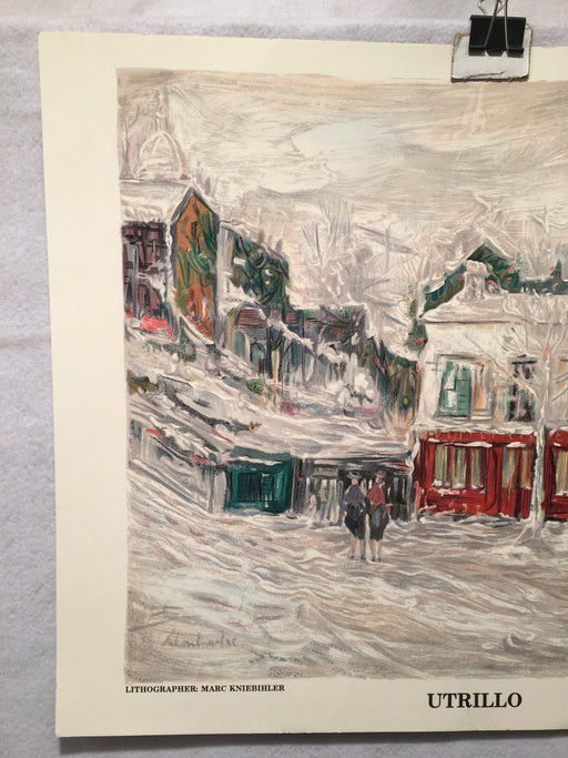 Maurice Utrillo "Winter in Montmarte" Lithograph by Marc Kniebihler   - TvMovieCards.com