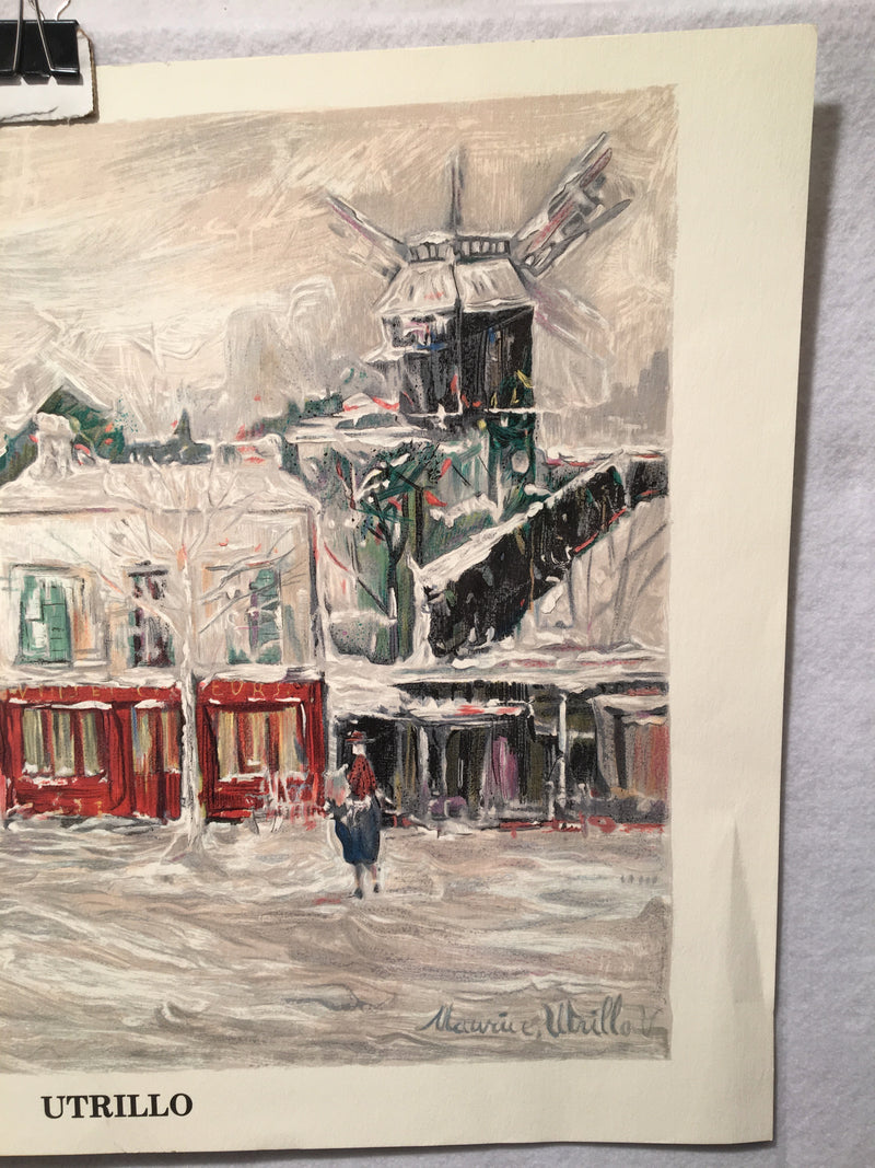 Maurice Utrillo "Winter in Montmarte" Lithograph by Marc Kniebihler   - TvMovieCards.com
