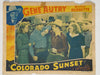 1939 Colorado Sunset Lobby Card 11x14 Gene Autry, Smiley Burnette, June Storey   - TvMovieCards.com