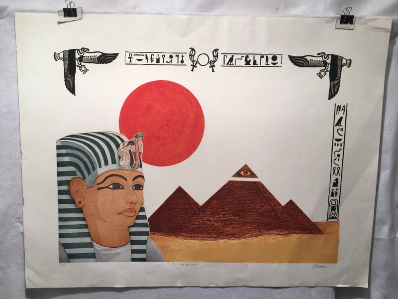 O'Brian "The Boy King" Egyptian S/N Aquatint Etching Art Print   - TvMovieCards.com
