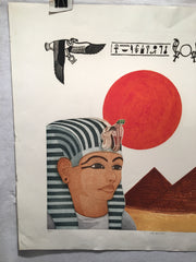 O'Brian "The Boy King" Egyptian S/N Aquatint Etching Art Print   - TvMovieCards.com