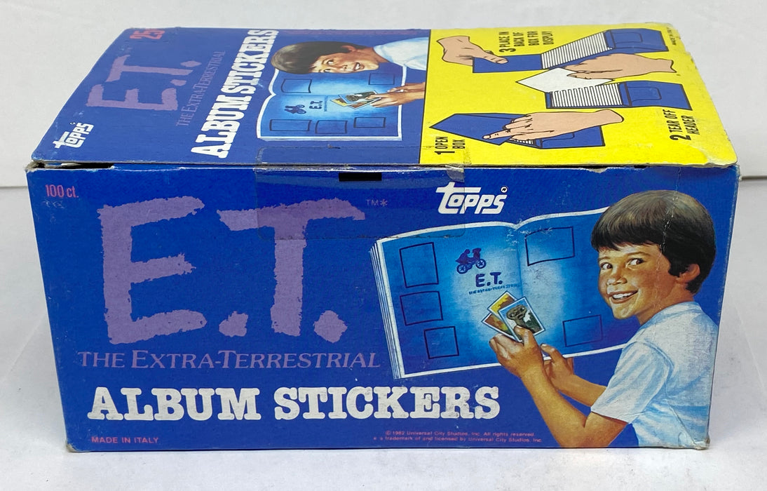 1982 E.T. The Extra Terrestrial Album Sticker Box 100 Packs Sealed Topps Panini   - TvMovieCards.com