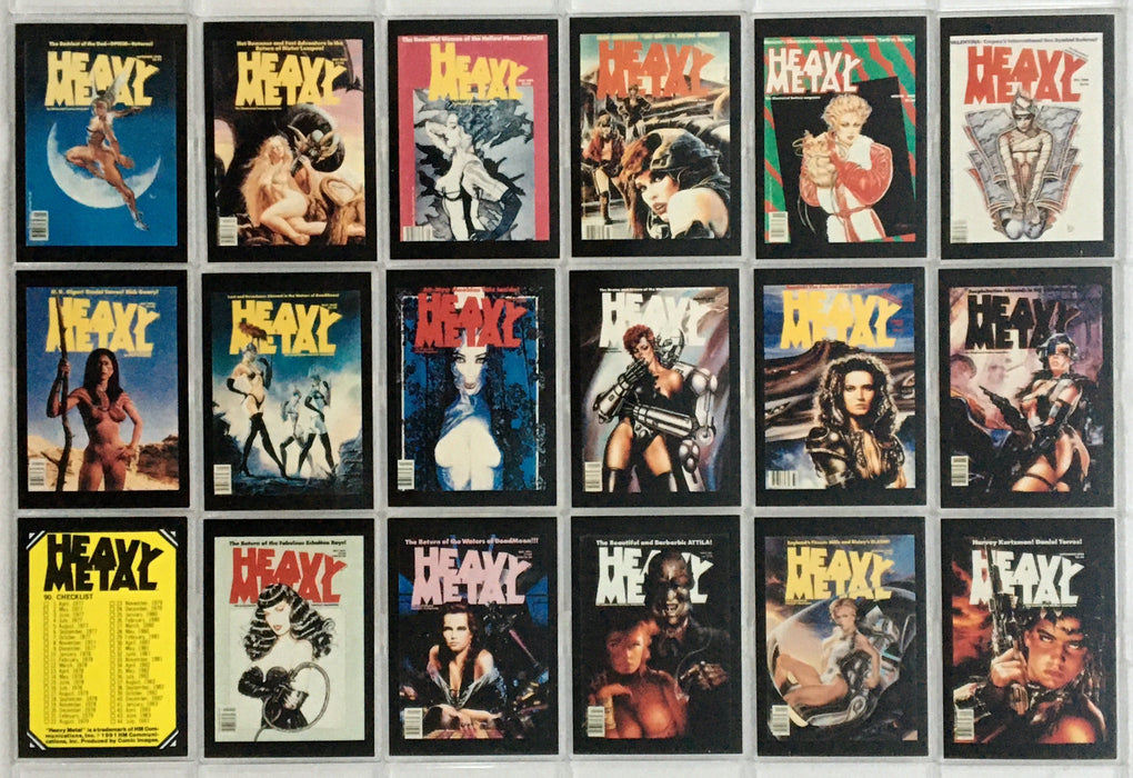 Heavy Metal The Art of Heavy Metal Magazine Covers Base Card Set 90 Cards   - TvMovieCards.com