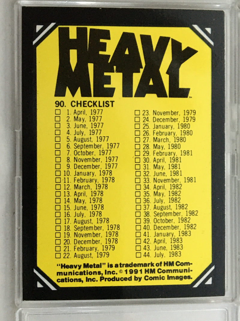 Heavy Metal The Art of Heavy Metal Magazine Covers Base Card Set 90 Cards   - TvMovieCards.com