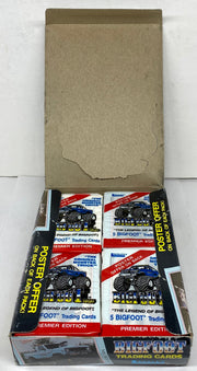 1988 The Legend of Bigfoot Monster Truck Trading Card Wax Box 48 Packs Leesley   - TvMovieCards.com