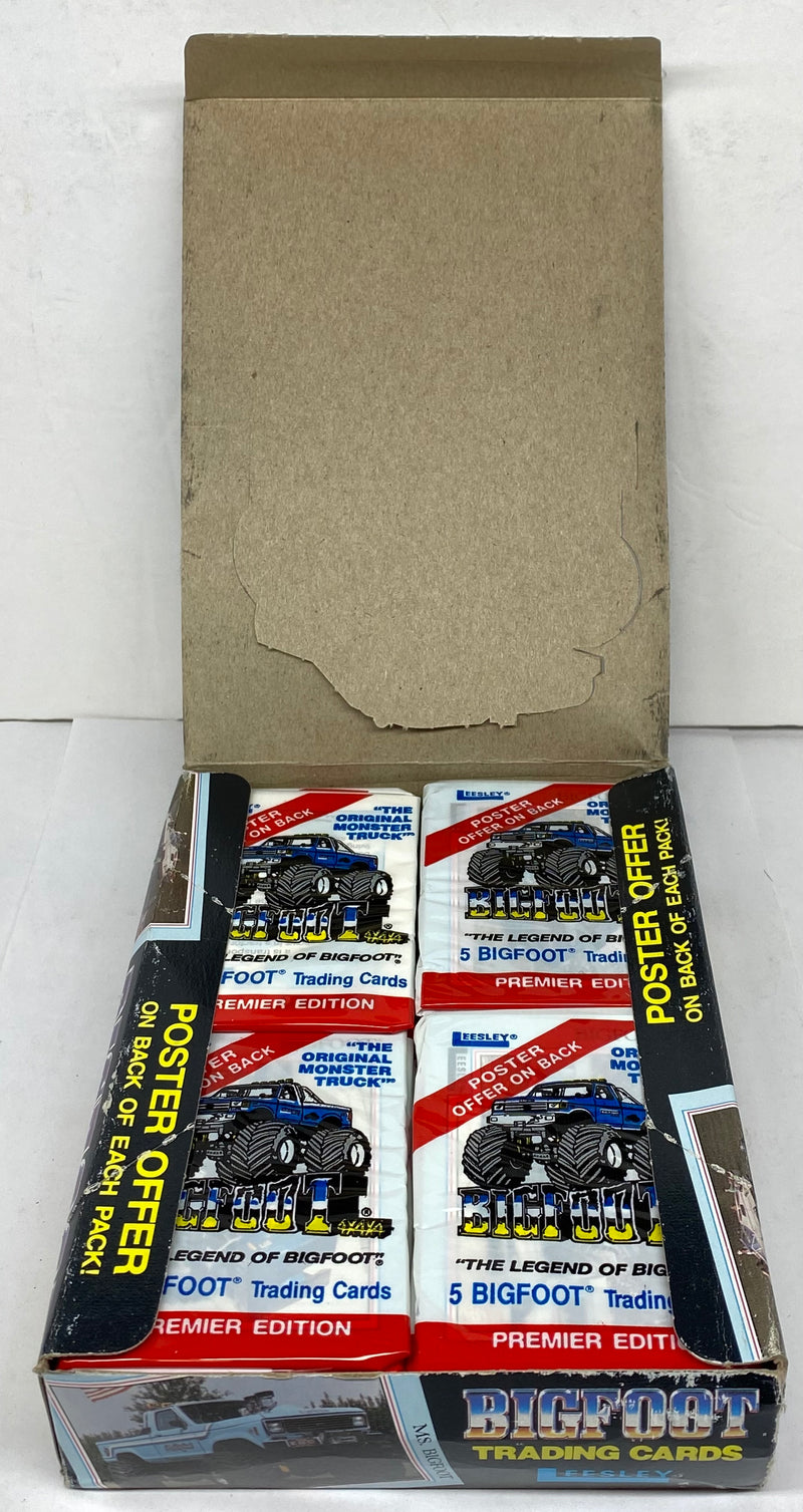 1988 The Legend of Bigfoot Monster Truck Trading Card Wax Box 48 Packs Leesley   - TvMovieCards.com