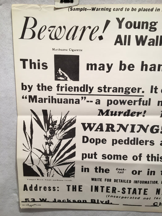 1970 Insanity Chicago Poster - US Government Marijuana Warning- N 118   - TvMovieCards.com
