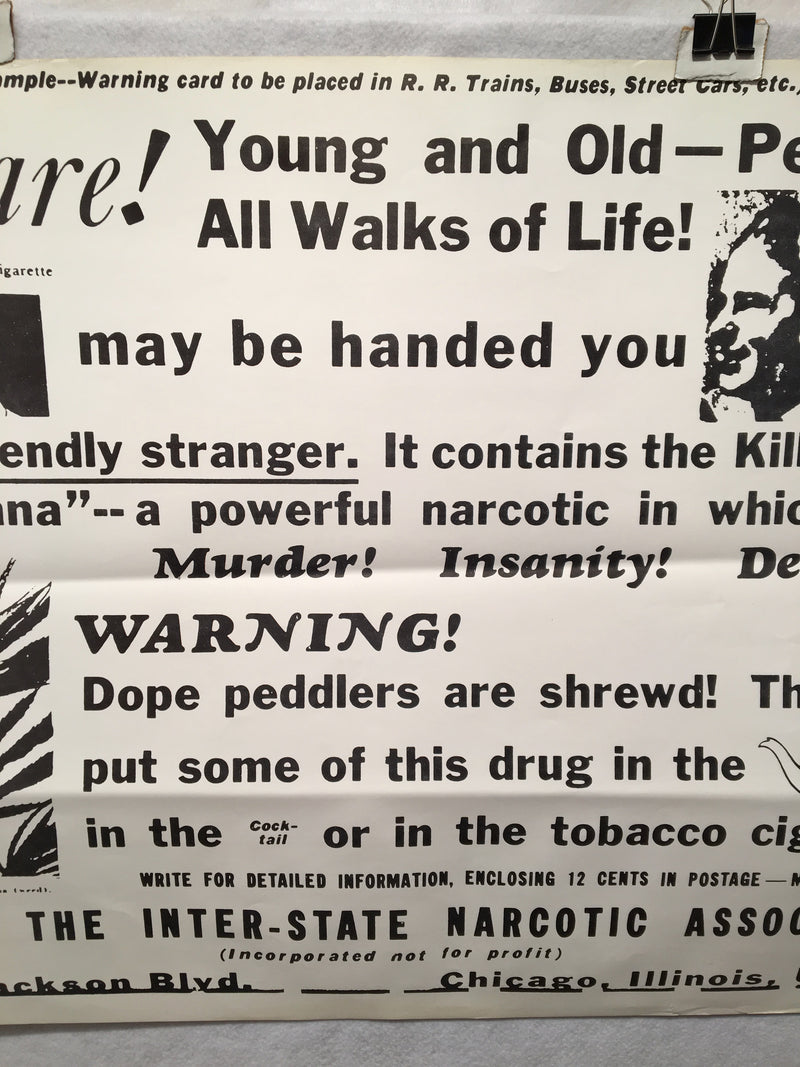 1970 Insanity Chicago Poster - US Government Marijuana Warning- N 118   - TvMovieCards.com