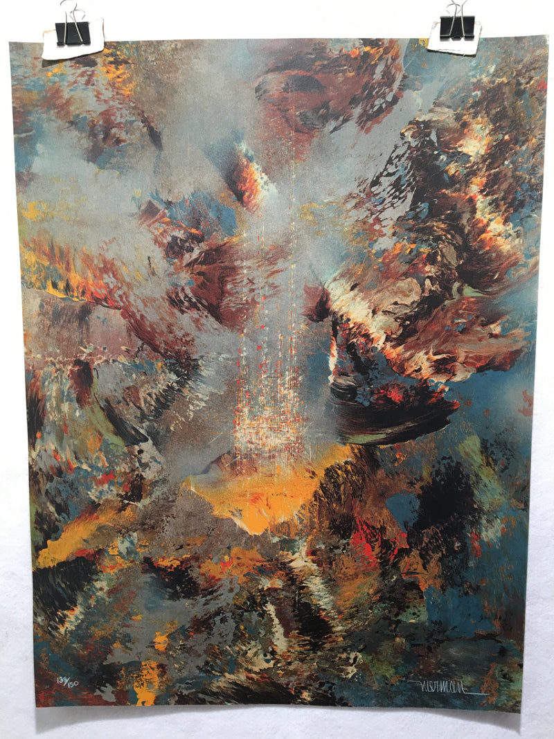 Leonardo Nierman "Chateaux" Intuition de L'Univers Signed Lithograph   - TvMovieCards.com