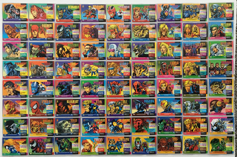 Marvel Universe 1993 Skybox 180 Base Trading Card Set   - TvMovieCards.com