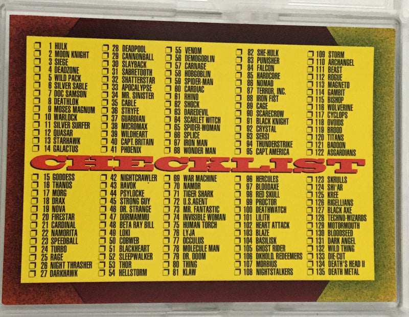 Marvel Universe 1993 Skybox 180 Base Trading Card Set   - TvMovieCards.com