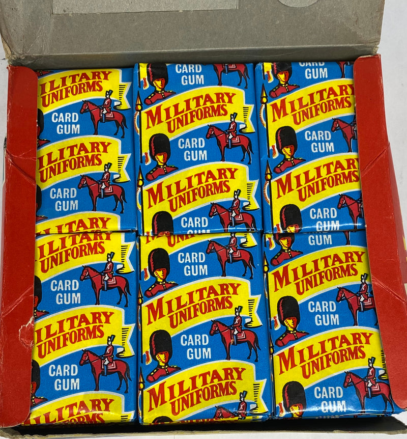 1969 Chix Confectionery Military Uniforms Trading Card Wax Box Full 48 Packs   - TvMovieCards.com