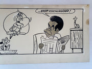 "Willie" With Parrot Original Art Comic Strip Panel by Tony Chikes (Tonee) 7 x 2   - TvMovieCards.com