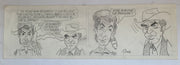 Davy Crockett Original Art Comic Strip Panel by Tony Chikes (Tonee) 6 x 19"   - TvMovieCards.com