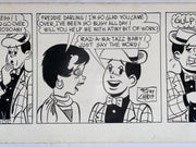 Freddie Original Art Comic Strip Panel by Tony Chikes (Tonee) 6 x 19"   - TvMovieCards.com