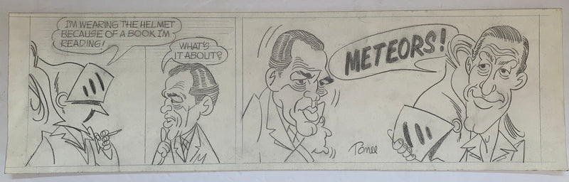 Ed Sullivan Original Art Comic Strip Panel by Tony Chikes (Tonee) 5 x 19"   - TvMovieCards.com