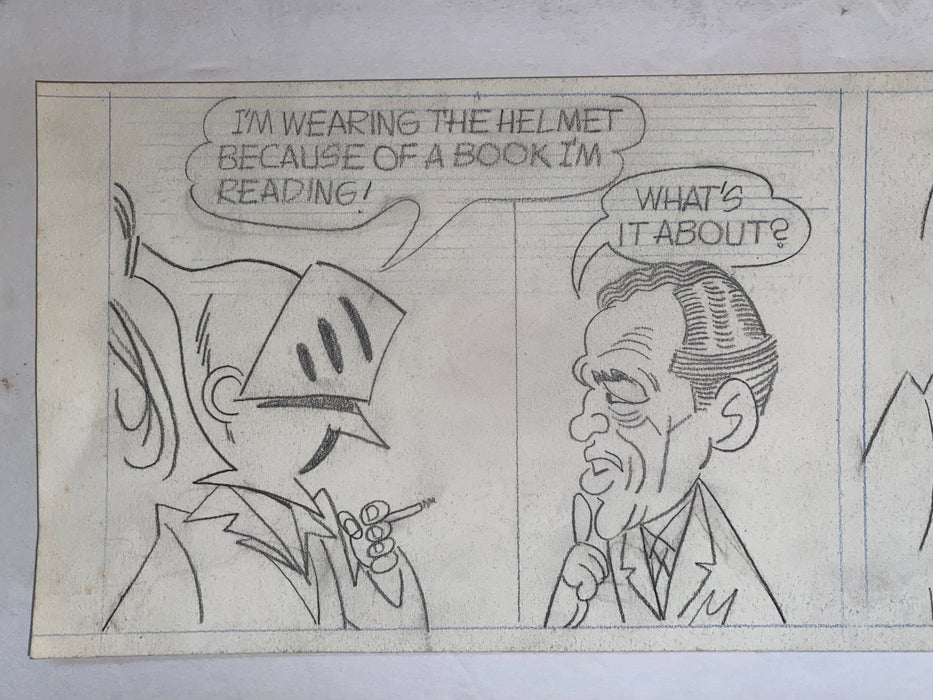 Ed Sullivan Original Art Comic Strip Panel by Tony Chikes (Tonee) 5 x 19"   - TvMovieCards.com