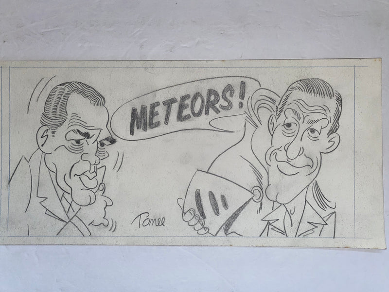 Ed Sullivan Original Art Comic Strip Panel by Tony Chikes (Tonee) 5 x 19"   - TvMovieCards.com