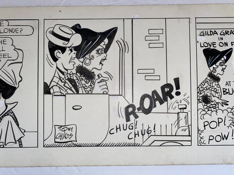 Freddie Original Art Comic Strip Panel by Tony Chikes (Tonee) 6 x 19"   - TvMovieCards.com