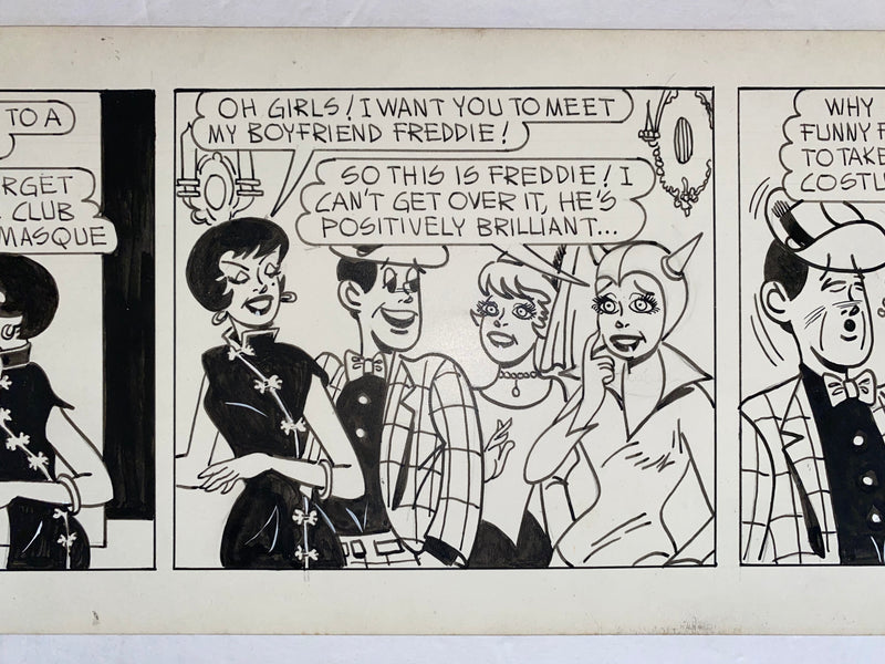 Freddie Original Art Comic Strip Panel by Tony Chikes (Tonee) 6 x 19"   - TvMovieCards.com