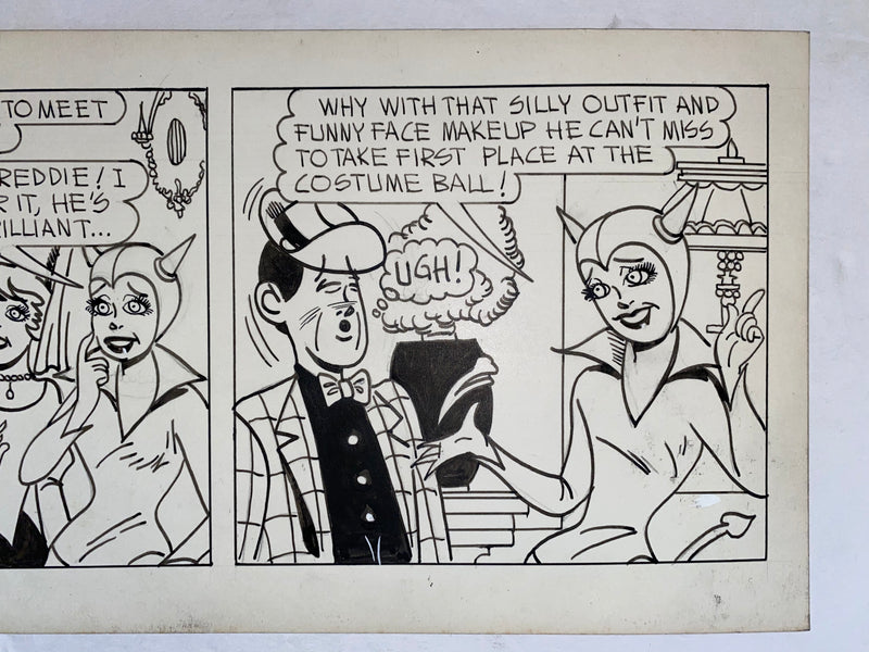 Freddie Original Art Comic Strip Panel by Tony Chikes (Tonee) 6 x 19"   - TvMovieCards.com