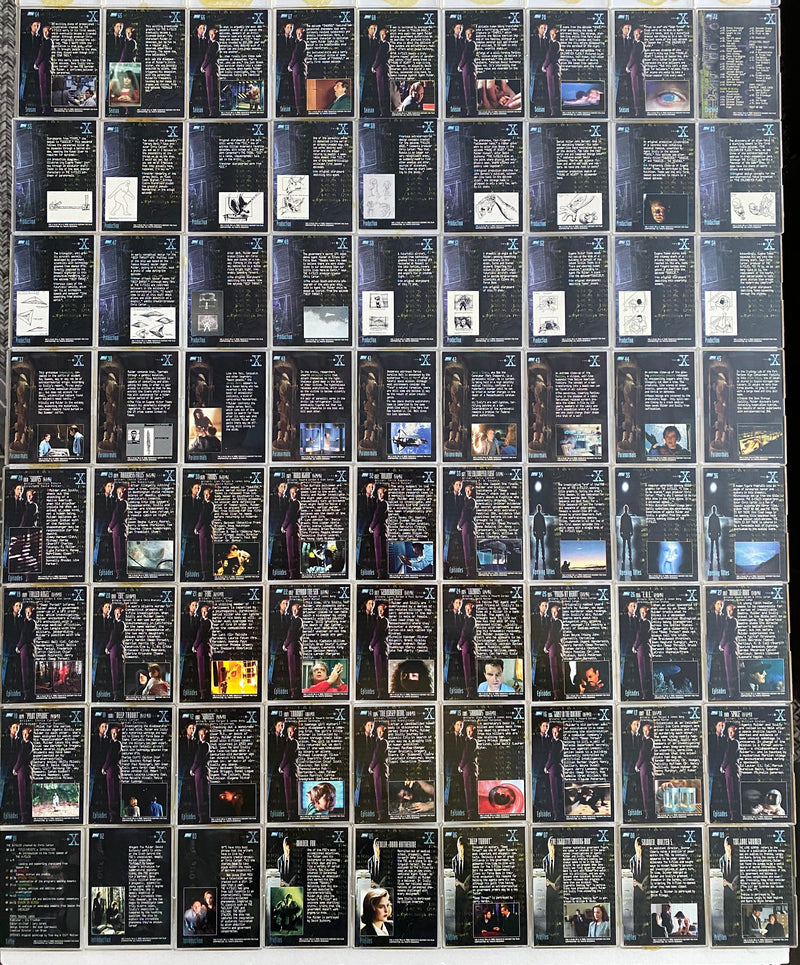 X-Files Season 1 Trading Base Card Set 72 Cards Topps 1995   - TvMovieCards.com
