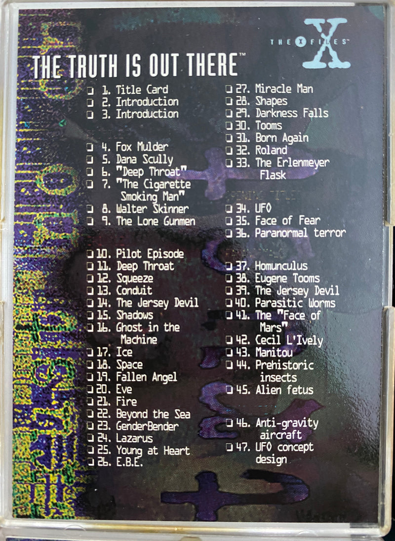 X-Files Season 1 Trading Base Card Set 72 Cards Topps 1995   - TvMovieCards.com