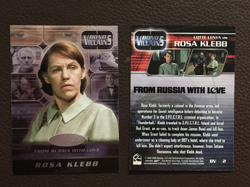 James Bond 40th Anniversary Bond Villains Chase Card Singles BV001 - BV0019 2  - TvMovieCards.com