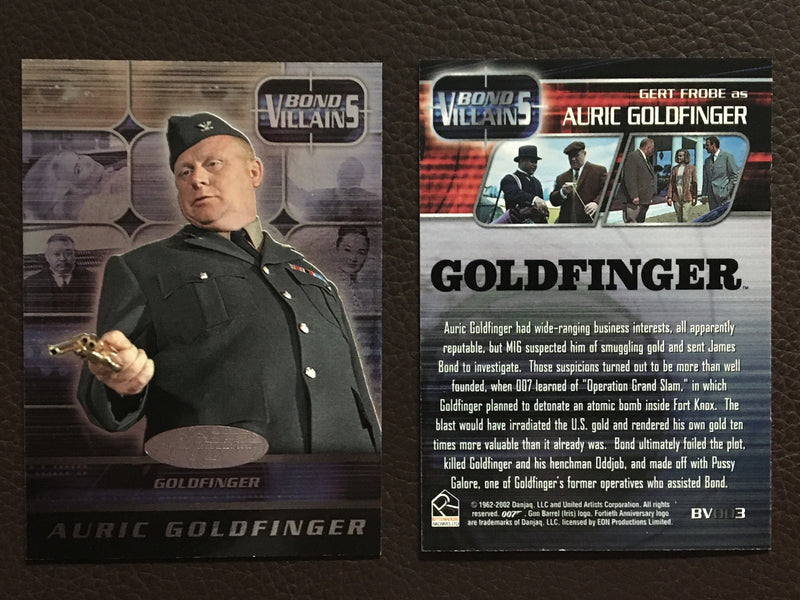 James Bond 40th Anniversary Bond Villains Chase Card Singles BV001 - BV0019 3  - TvMovieCards.com