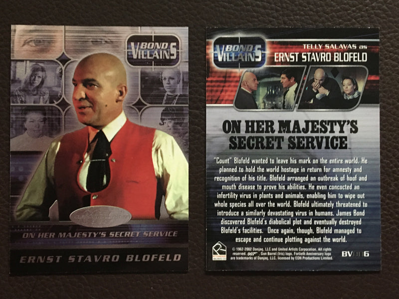 James Bond 40th Anniversary Bond Villains Chase Card Singles BV001 - BV0019 6  - TvMovieCards.com