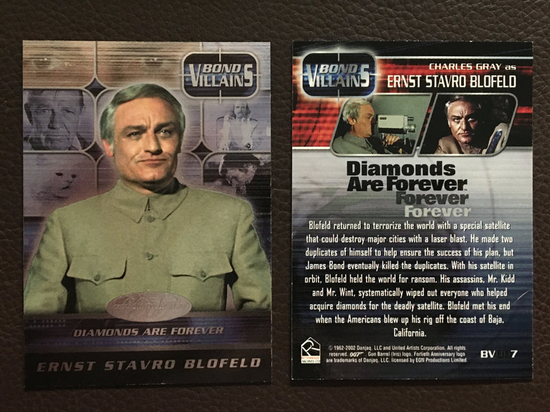James Bond 40th Anniversary Bond Villains Chase Card Singles BV001 - BV0019 7  - TvMovieCards.com
