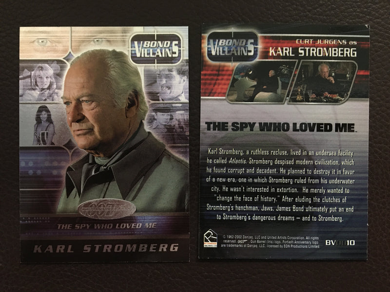 James Bond 40th Anniversary Bond Villains Chase Card Singles BV001 - BV0019 10  - TvMovieCards.com